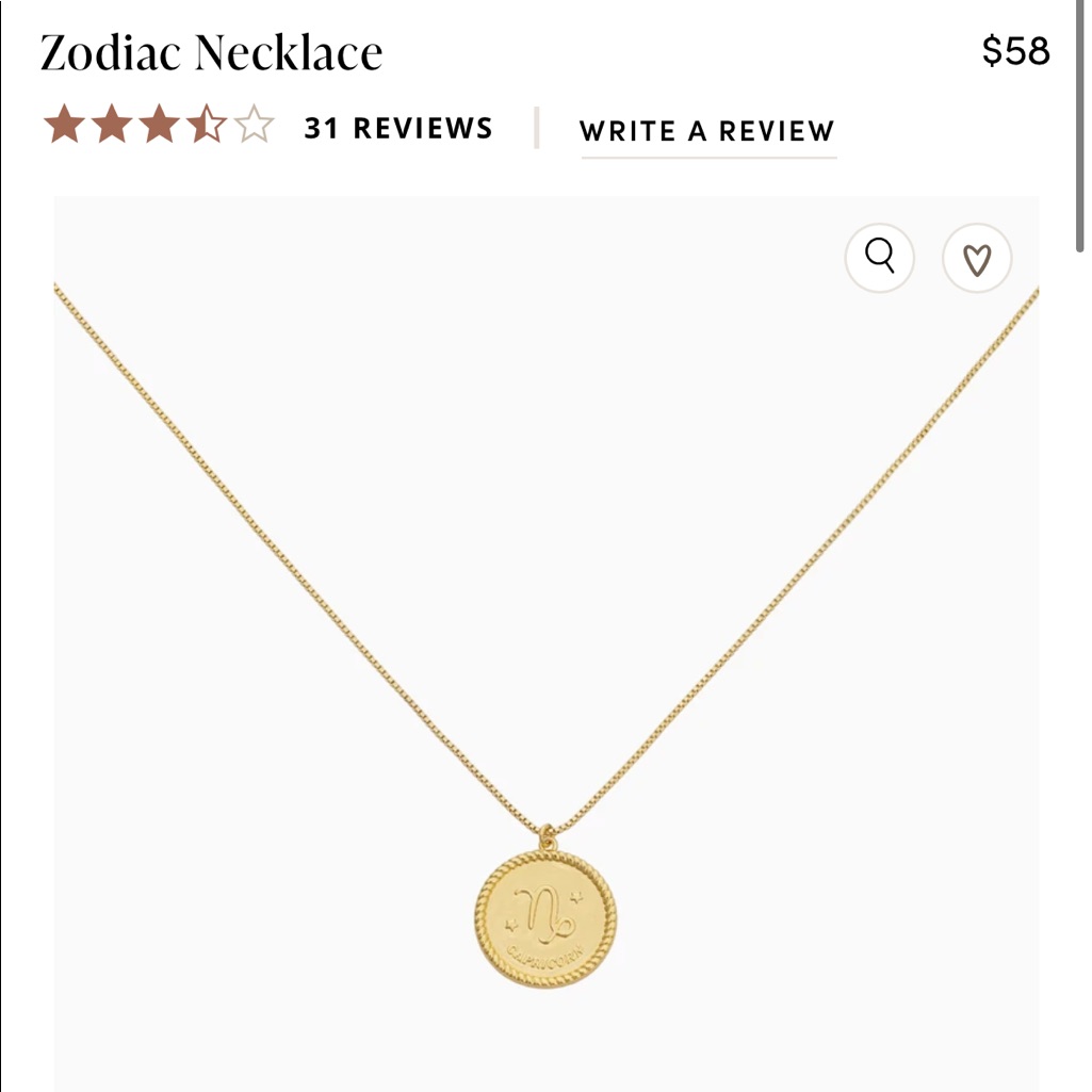 Uncommon James Gold Zodiac Necklace 25$